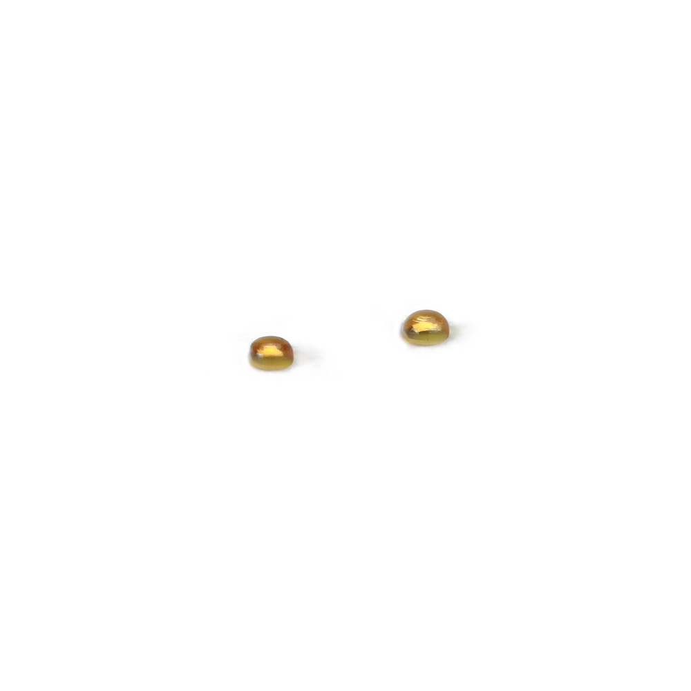 Beads & Swarovski Crystals Citrine Round Cabochons, 3mm, Pack of 2